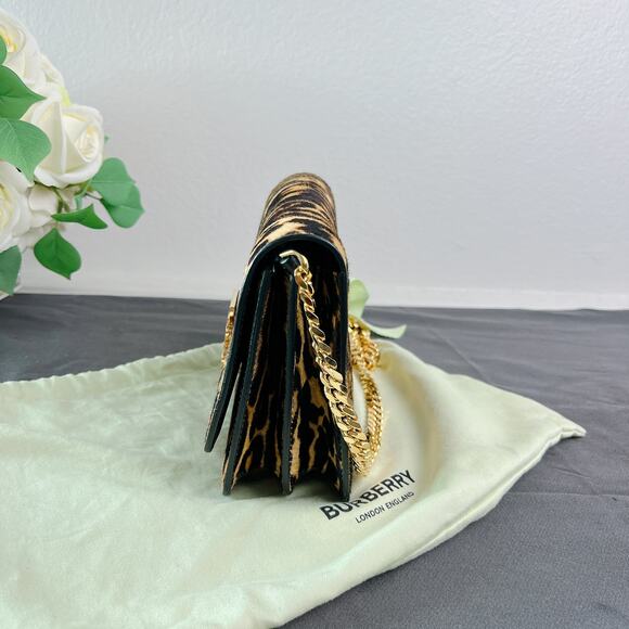 Burberry TB Flap Chain Bag Printed Calf Hair Small - Picture 8 of 12